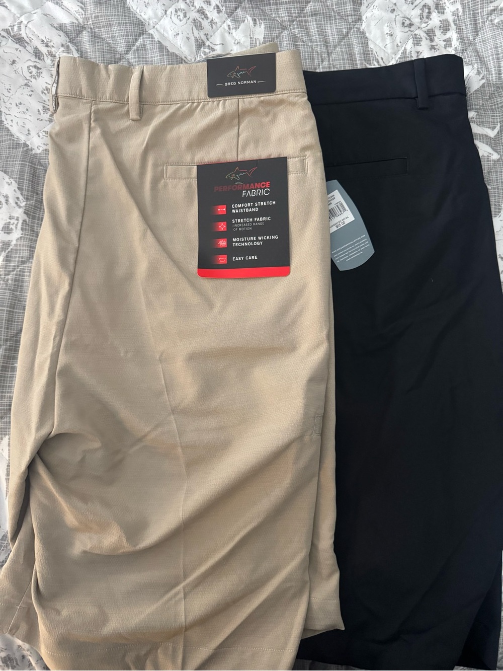 Greg Norman Collection Performance Men’s Chino Pants - Khaki and Black 2 for $15